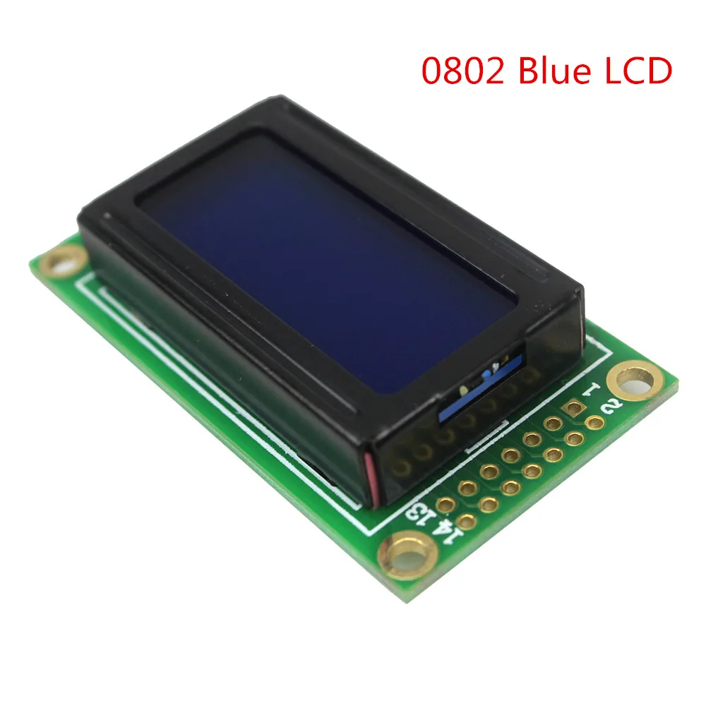 8x2 ЖК-модуль 0802 символьный экран синий/желтый зеленый