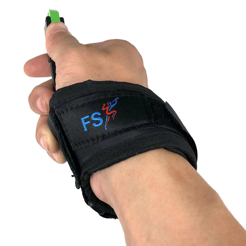 Archery Compound Bow Release Adjustable Black Wrist Strap With Green Clasp Outdoor Hunting Equipment 360-degree