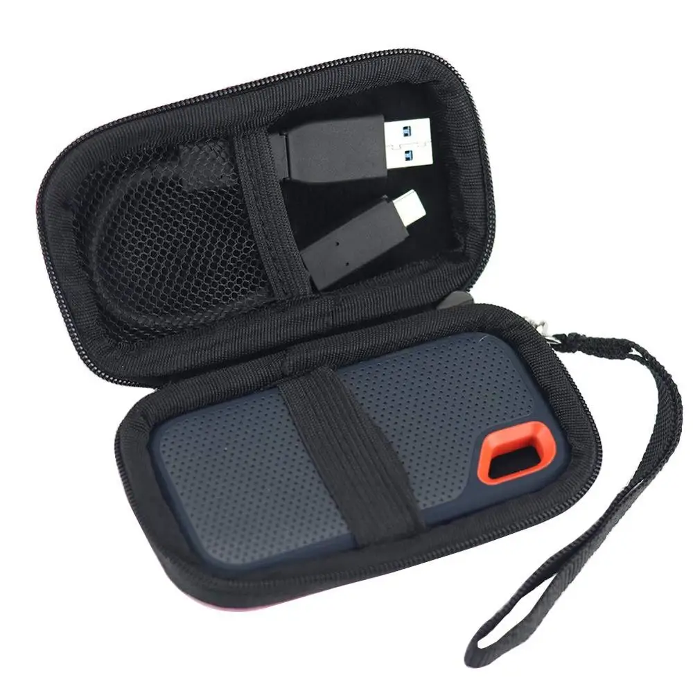 2019 New Hard EVA Case for SanDisk 250GB 500GB 1TB 2TB External Solid State Disk Hard Drive SSD SDSSDE60 Carrying Storage Bag