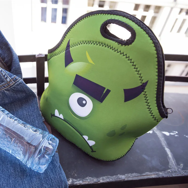 Термоизолированные сумки для обеда Jom Tokoy GreenMonster с 3d принтом женщин и детей