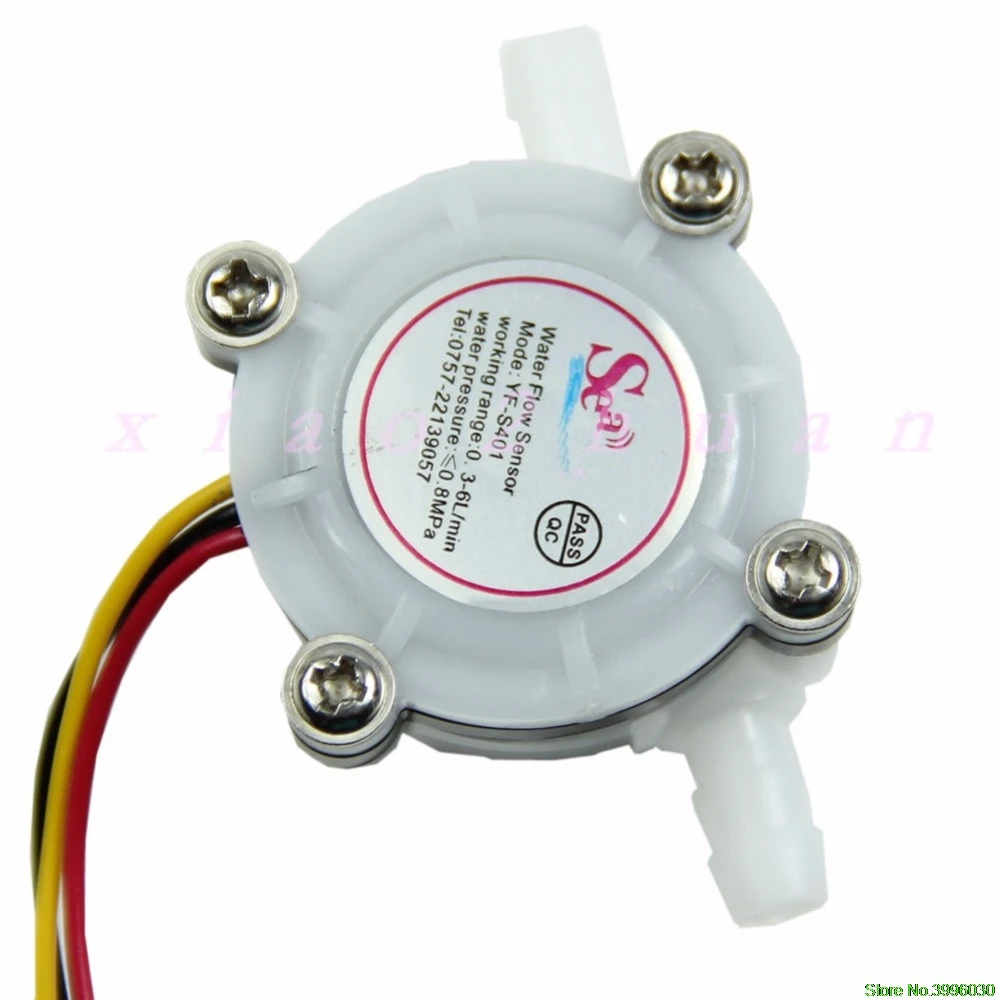 

1pc Water Coffee Flow Sensor Switch Meter Flowmeter Counter 0.3-6L/min New