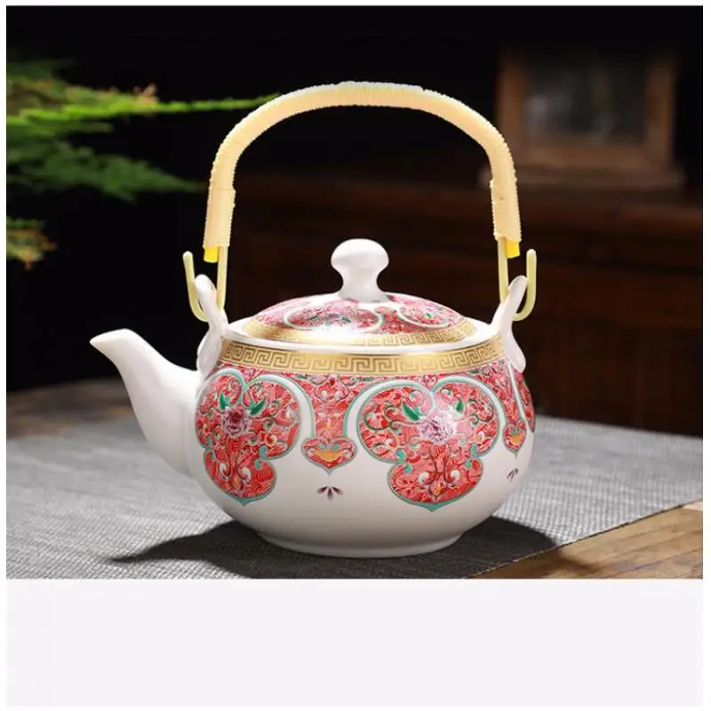 Drinkware Teaware Sets Chinese Pattern Ceramics Tea Set Porcelain Teaset Kettle Portable Teacups Te