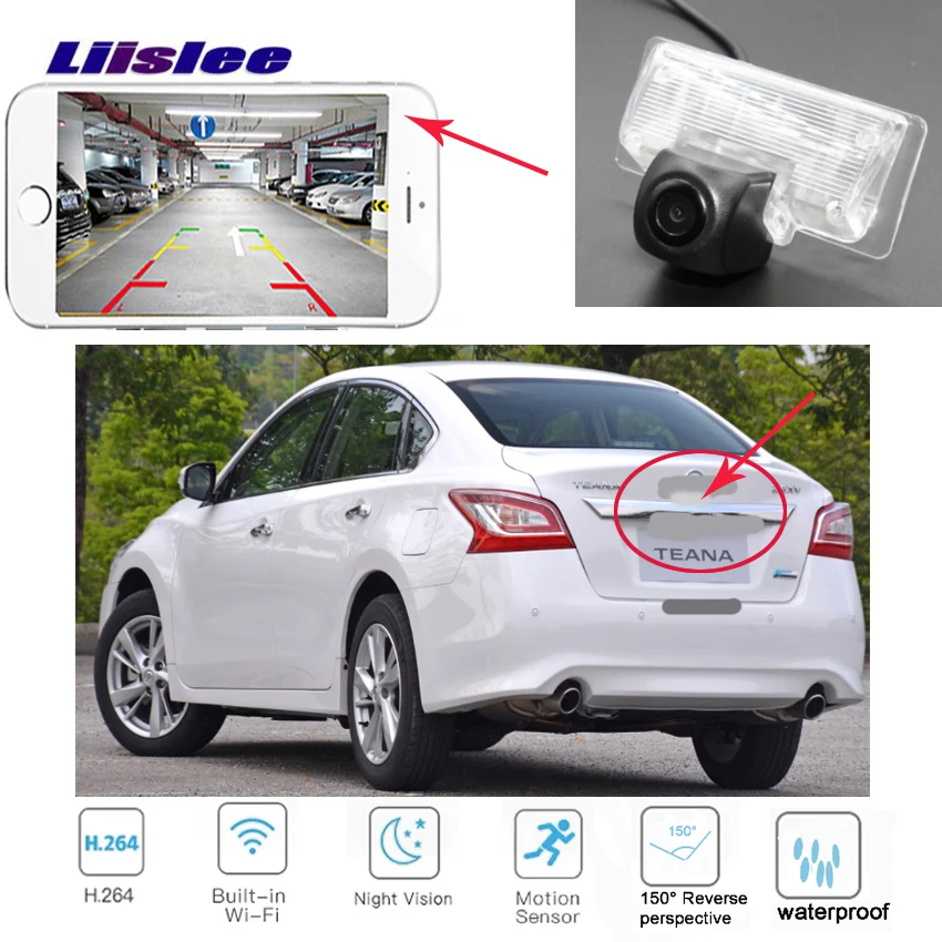 LiisLee Автомобильная WIFI камера заднего вида для Nissan Altima L31 mk3 2002 ~ 2006 номерного