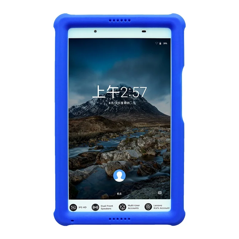 Силиконовый чехол MingShore для lenovo Tab 4 8 TB-8504F/N/X, Прочный детский противоударный защитный чехол для планшета lenovo Tab 4 8. 0, чехол - Цвет: Blue