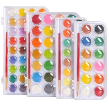 YDNZC профессиональные краски цвета воды портативный сплошной цвет воды набор с кистью яркий цвет пигмент для студентов художественные принадлежности подарок