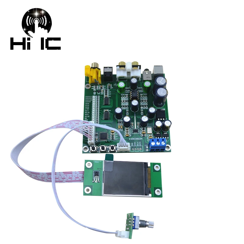 LIMEI-ZEN CSJ Es9038Q2M Es9038 Q2M I2S Dsd Optical Coaxial Input Decoder Dac Headphone Output HiFi Audio Amplifier Board 