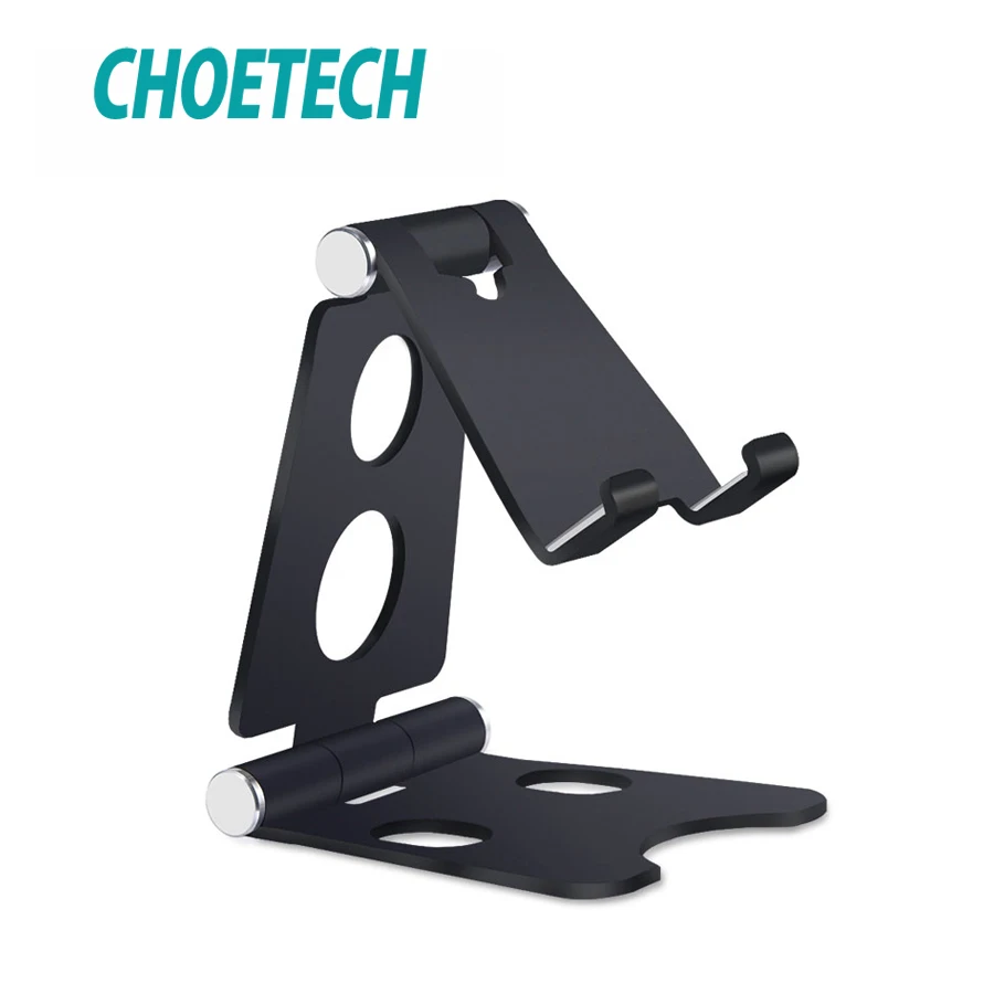 

CHOETECH Desk Mobile Phone Holder Stand Foldable Mini Mount Holder Desktop Phone Stand For iphone8 For Samsung Cellphone Tablets