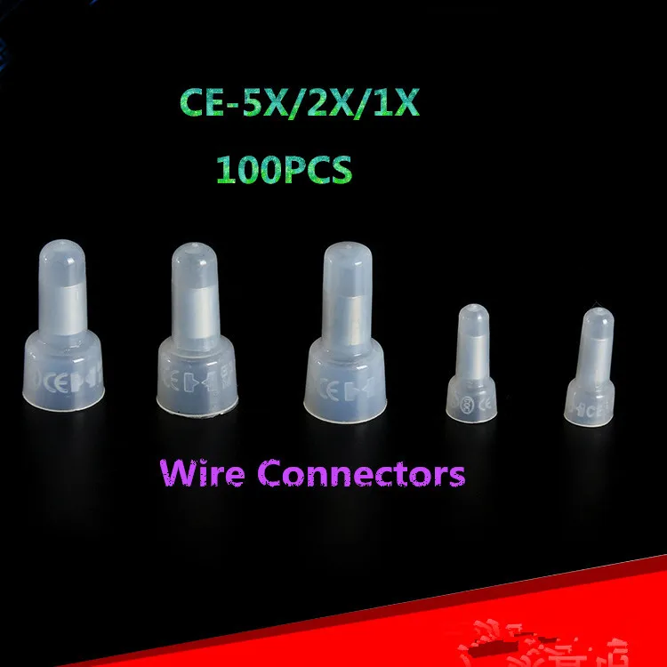 

100PCS YT616 CE-5X/2X/1X Terminals Pressure Line Cap Wire Connectors Wiring Connector Cap Nipple Closed Terminal