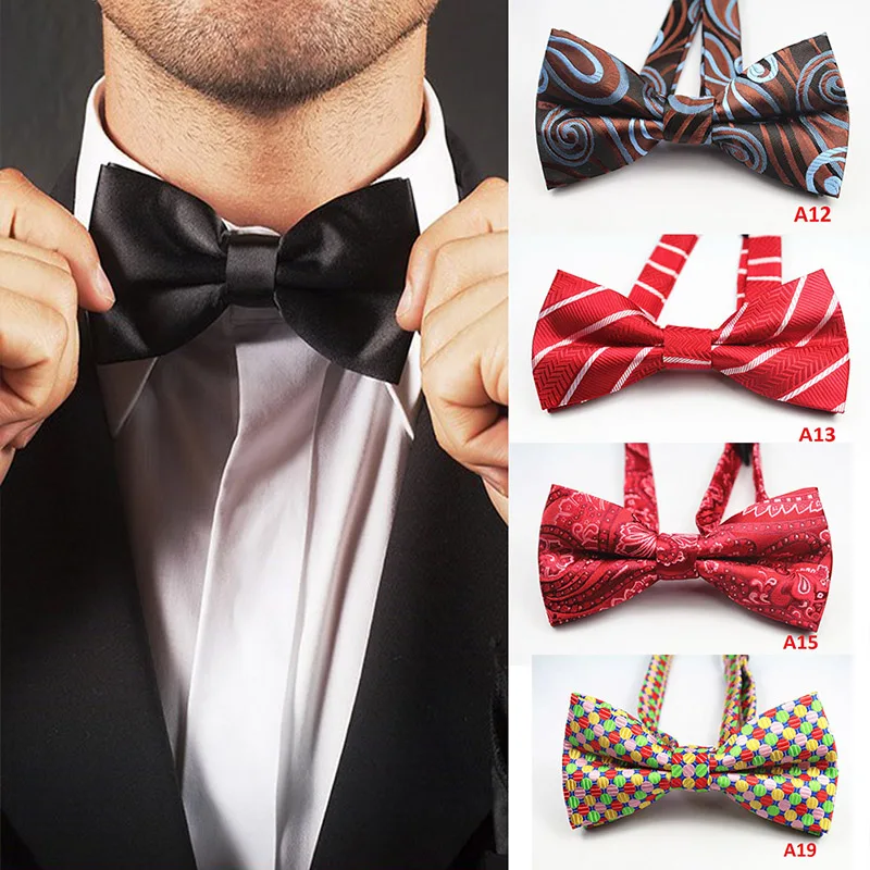 Галстук-бабочка для Для мужчин модные классические жаккардовые Боути галстук мальчик Для мужчин формальные Бизнес свадьбы Высокое