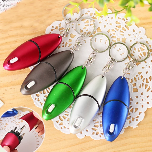 

Creative Multifunction Ballpoint Pen with Screwdriver Led Keychain Funny Pens For Kid Novelty Gift School Stationery Promotions