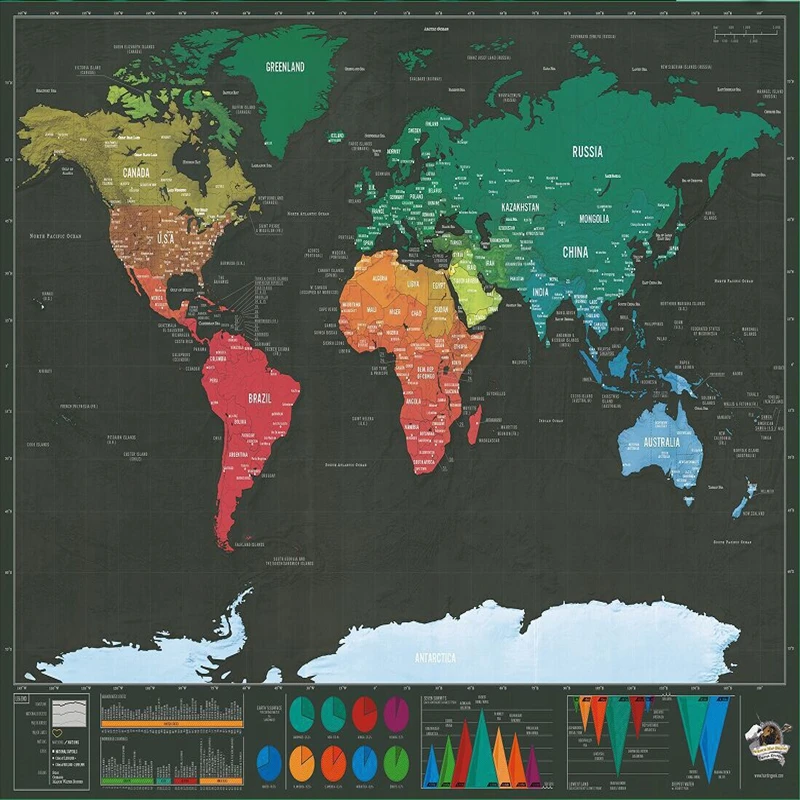

Deluxe Erase Black World Map Scratch off World Map Personalized Travel Scratch for Map Room Home Decoration Wall Stickers