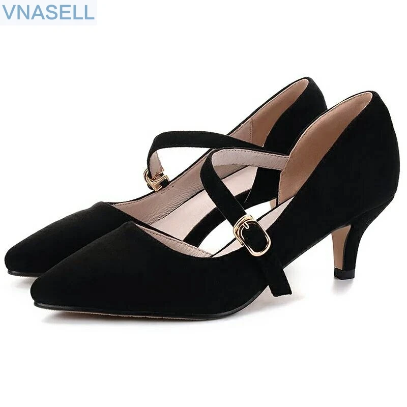 

2019 new Korean version of low-heeled shoes with shallow mouth inside the large size women's shoes