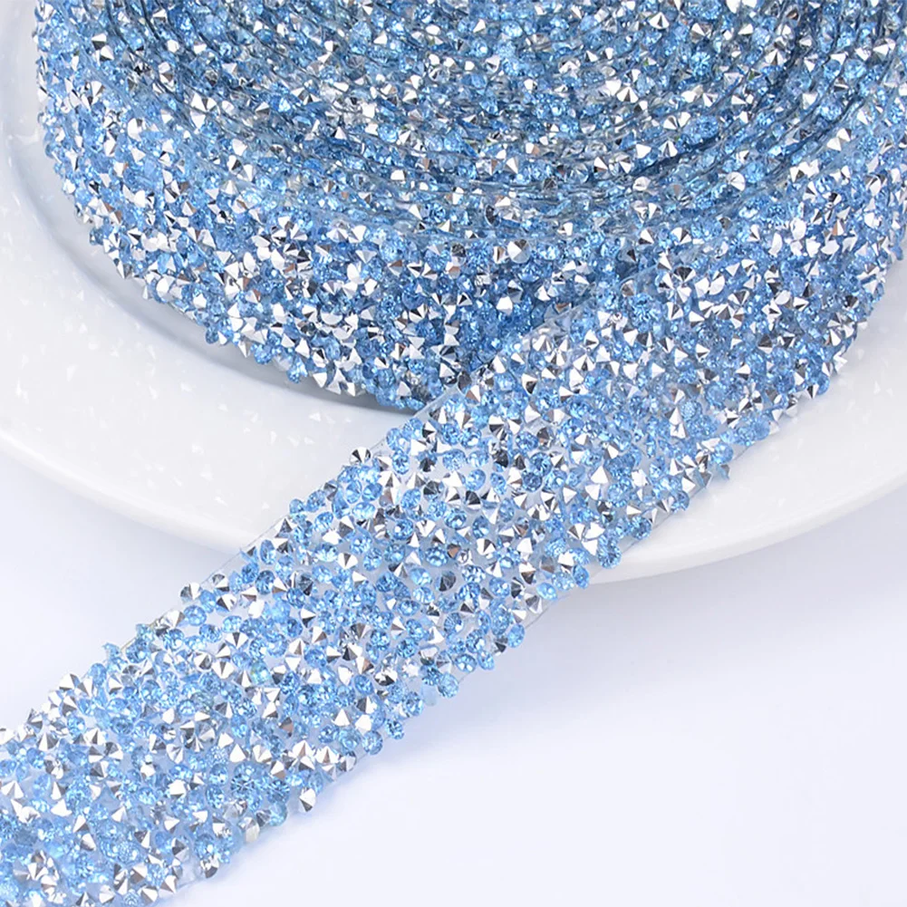 

3X90cm Craft Trim Bling Easy Use Sparkling Lightweight Safe Diamond Ribbon Roll Free Cutting Accessories Non Toxic Wedding Cake