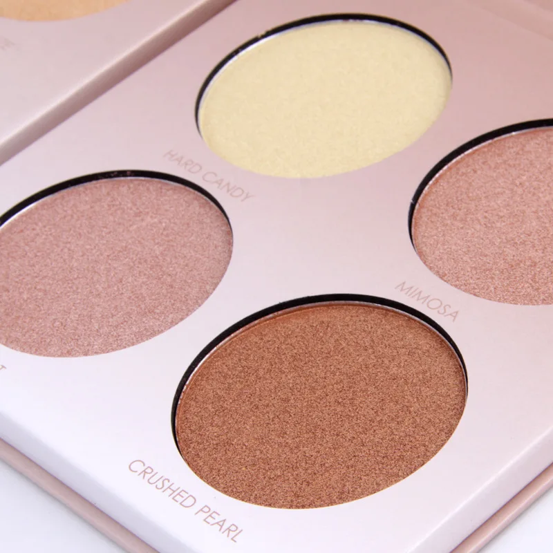 

4 Colors Brighten Bronzer and Highlighter Shimmer Matte Face Powder Makeup Golden Shade Contour Glow Kit TSLM1
