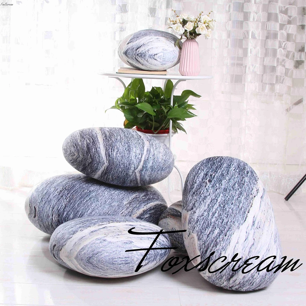 

Modern large Cushions 6 pieces Stones Pillowcase Colorful Country Road Pebble floor Cushions Cover Outdoor Throw Pillows Cover