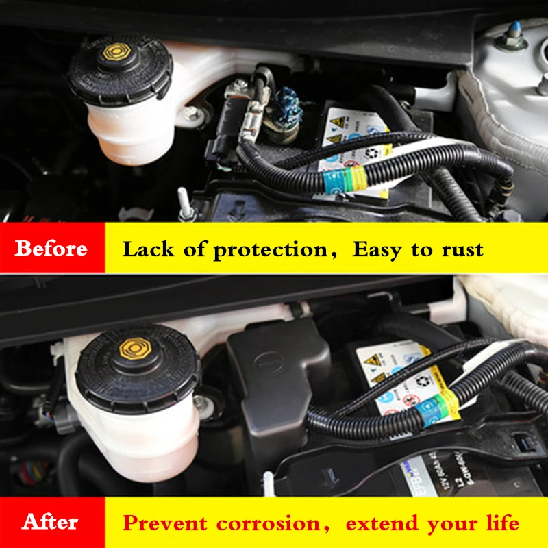 For Honda CRV CR-V 2017 2018 Car Non-flammable Plastic Negative Power Batteries Cover Battery Protection Cover cap case