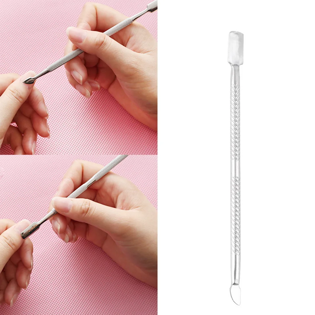 

Stainless Steel Cuticle Nail Pusher Spoon Remover Metal Nail Cleaner Manicure Pedicure Care Tool Wholesale