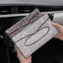 Автомобильный солнцезащитный козырек, коробка для салфеток из искусственной кожи, держатель для бумаги, подвесной насосный контейнер для салфеток, чехол, зажим для авто, аксессуары для интерьера