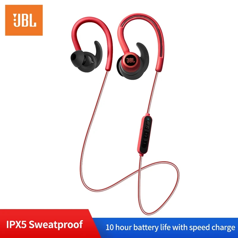 

JBL Reflect Contour Bluetooth Wireless Headphones Jbl Stereo IPX5 Sweatproof Earphone with Mic Sport Portable In-Ear Earphone