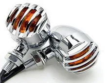 1 par de Motos Retro Delantero Trasero Intermitentes Intermitentes Luces Indicadores Mini Bala Para Harley