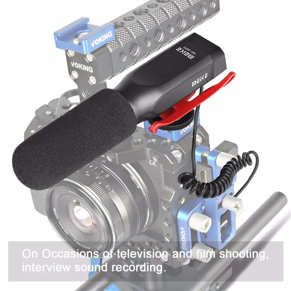 Meike MK MP2 Professional stereo camera recording microphone for Canon
