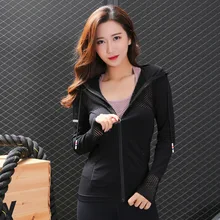 Новинка, Женская сетчатая дышащая спортивная куртка для йоги, фитнеса, с длинным рукавом, на молнии, светоотражающая толстовка, спортивная одежда для спортзала, бега, толстовки