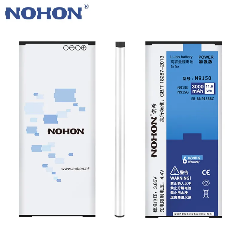 Оригинальный аккумулятор NOHON для Samsung Galaxy Note Edge N9150 EB BN915BBC N915G N915K N915L N915S литий