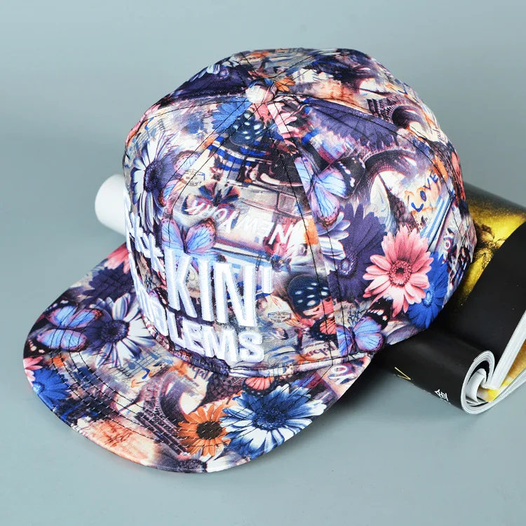 Модные цветные бейсболки регулируемая бейсболка с цветочным принтом в стиле хип-хоп для женщин Sombreros шапки вентиляция комфорт