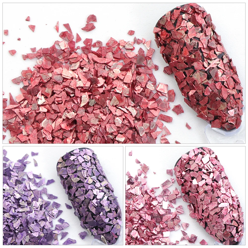 Broken Glass Shape Nail Sequins Flakes1