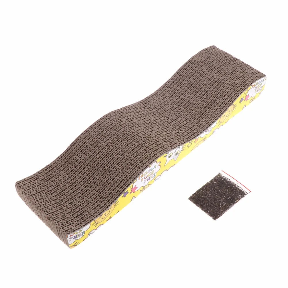 

Cat Corrugated Cardboard Wave Double Side Grinding Scratch Bed Durable Pad Toys