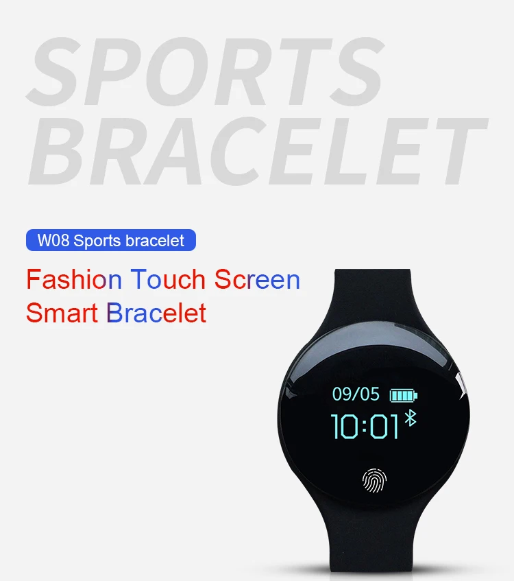  Color Touch Screen Wristband Motion detection Smart band Sport Fitness Men Women Wearable Devices F - 33005842522