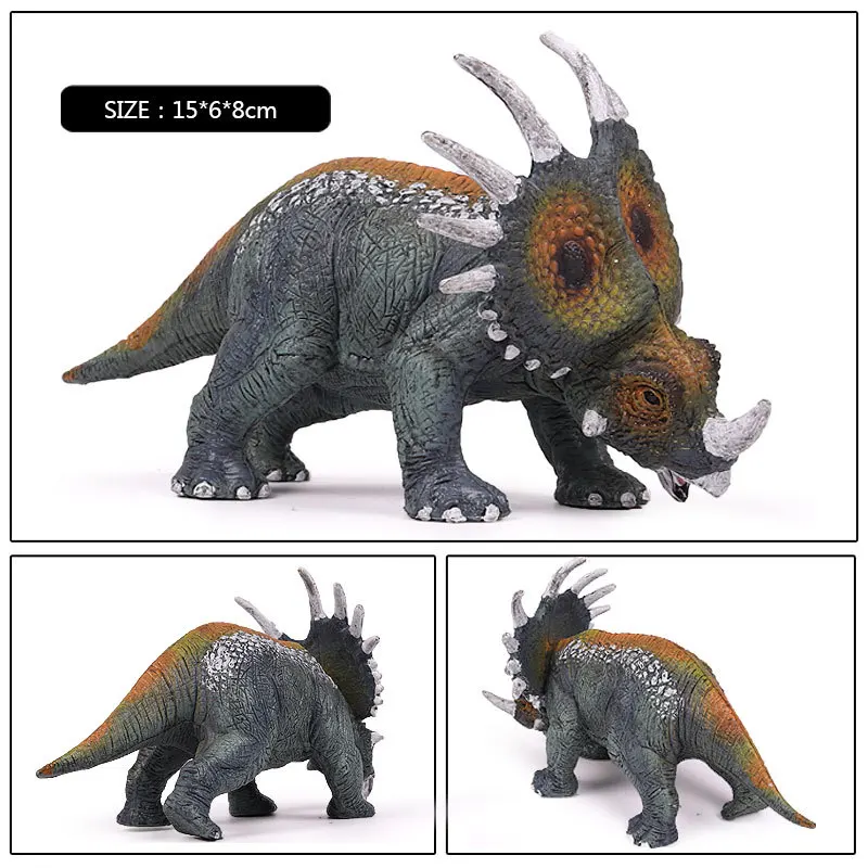 Фигурки героев Юрского периода 2 цвета Стиракозавр Дракон динозавр ПВХ игрушки Коллекция Модель пластиковые куклы животное для детей подарок