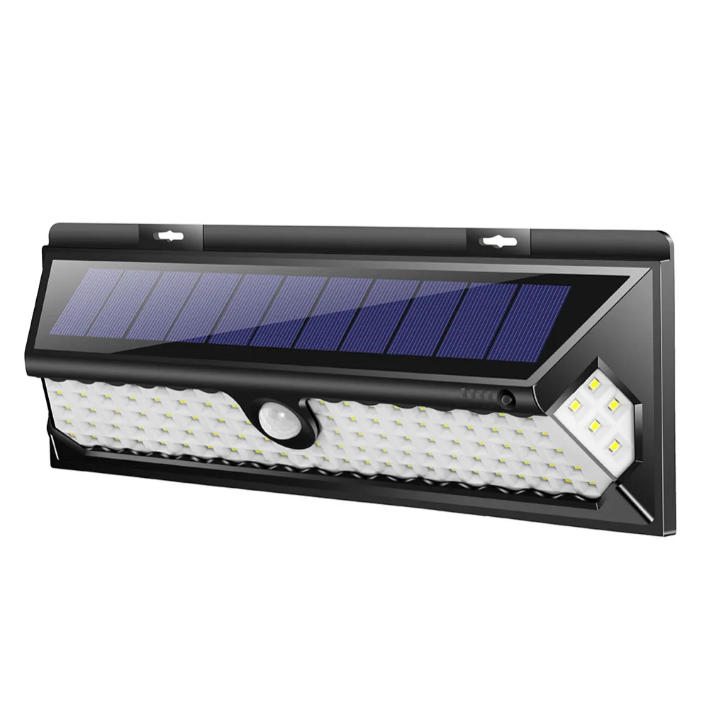 

Solar Energy Wall Light 727LM 118LED Wireless Motion Sensor IP65 Waterproof Lamp Lantern for Outdoor Garden Yard