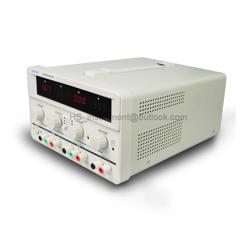 

APS3003S-3D High precision Dual Channel and Adjustable Linear Digital Dual adjustable DC power supply 30V / 3A APS 3003S 3D