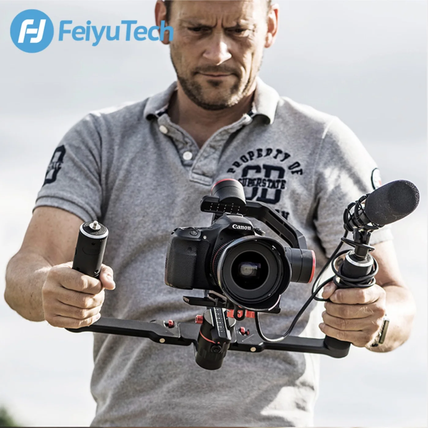 FeiyuTech a2000 3-осевой и портативный монопод с шарнирным замком Стабилизатор камеры DSLR двойной один для съемки под водой портативная ручка для Canon 5D SONY Nikon 2000 г полезной нагрузки Bluetooth