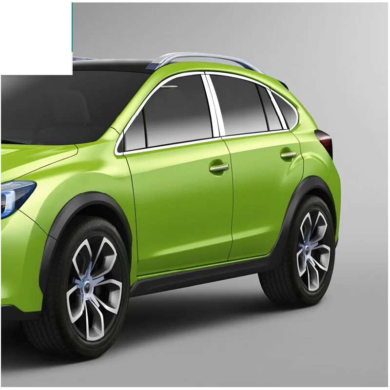 

free shipping 304 stainless steel car window chrome trim for subaru xv subaru Crosstrek 2012 2013 2014 2015 2016 2017