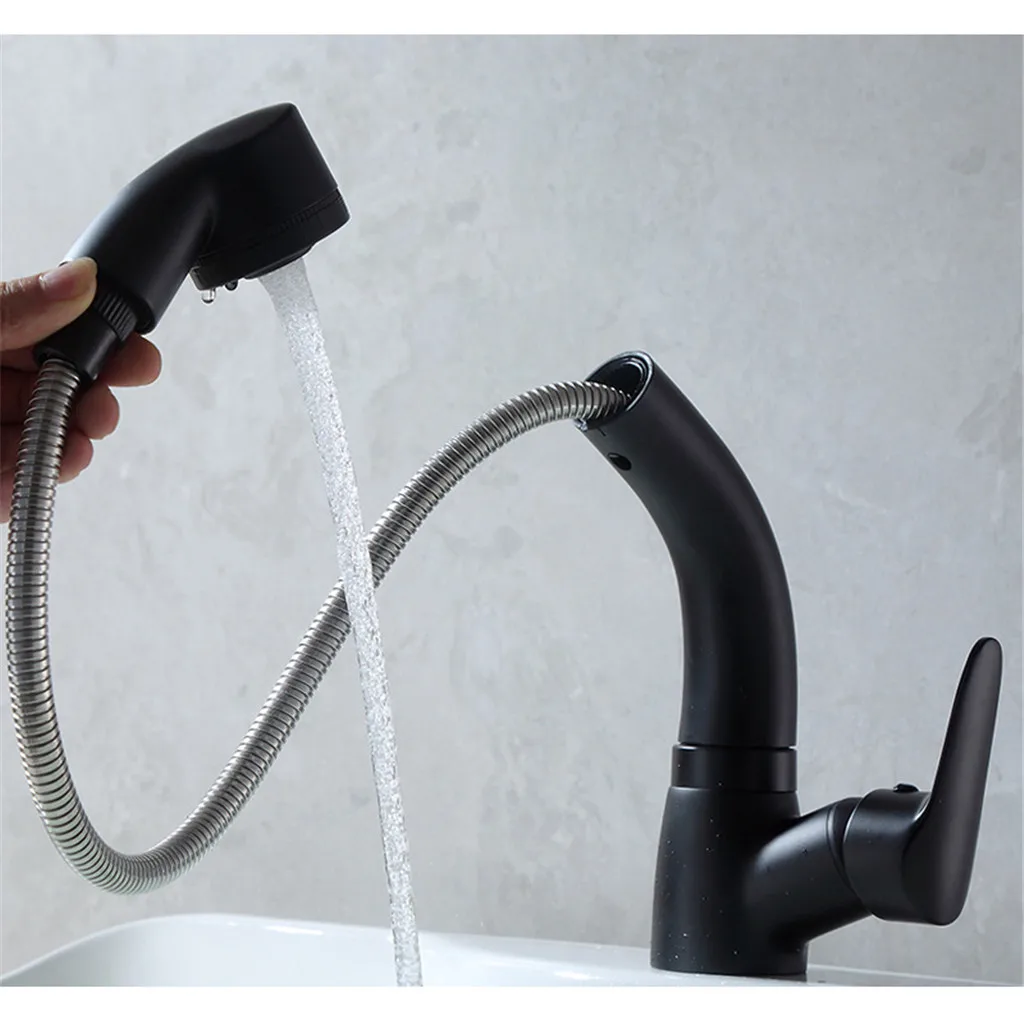 Online Höhe Einstellbar Pull out Sink Tap Küche Geschirr Becken Wäsche Tisch Waschen Gerichte Einzigen Griff Mischbatterie Waschbecken FauceY29 @ X