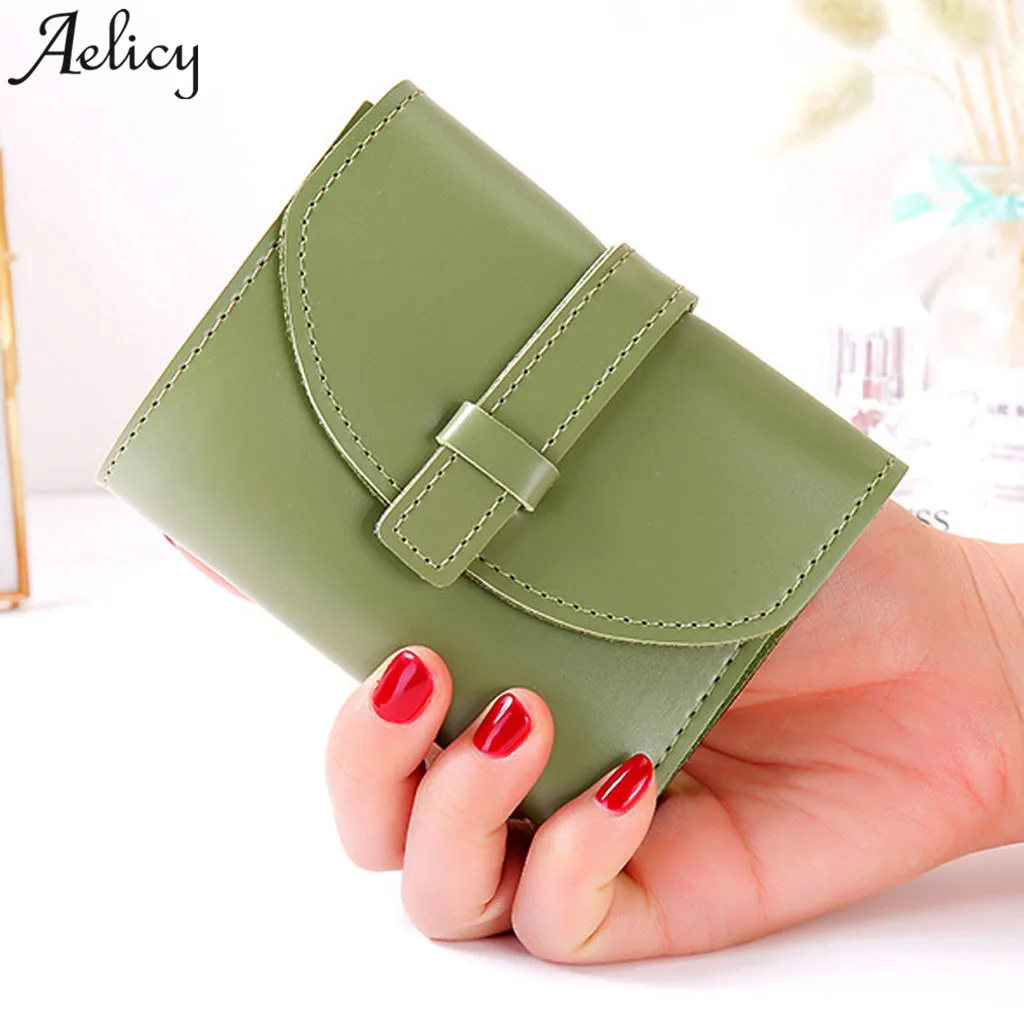 

Aelicy Simple women Wallets fashion leather girls Wallets Multi-Card holder Ladies purse Dropshipping 2019 new carteira feminina