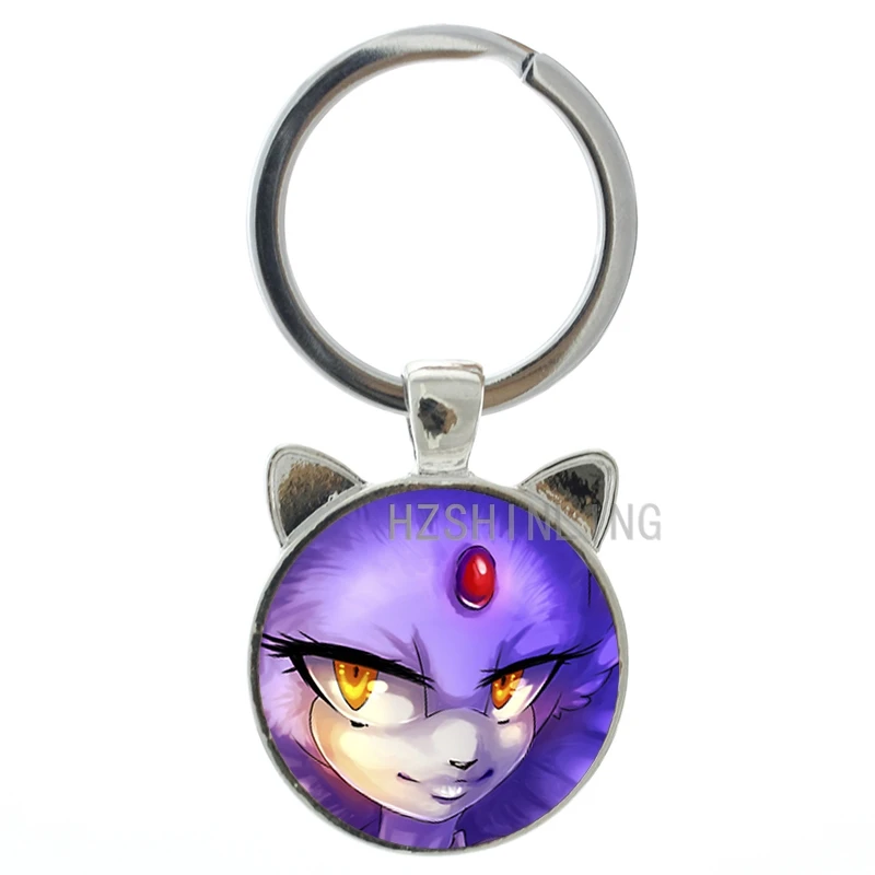 

Cartoon anime game Blaze keychain Burmese Lilac key chain ring fashion men women charm jewelry keyring kids gifts CN185