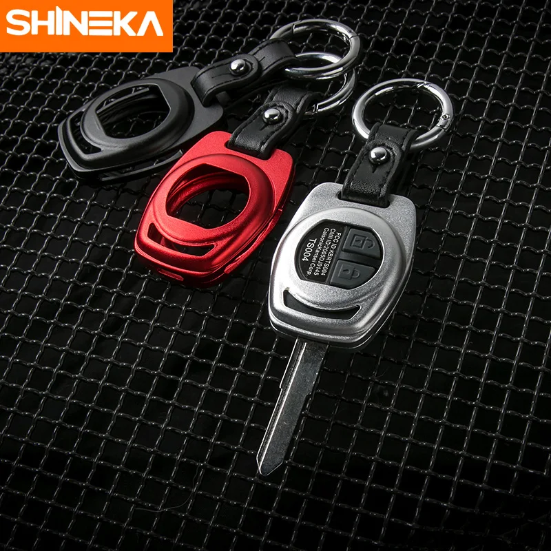 

SHINEKA Car Styling Unique Design Aluminium Alloy Key Case Metal Car Key Chain Shell Cover for Suzuki Jimny