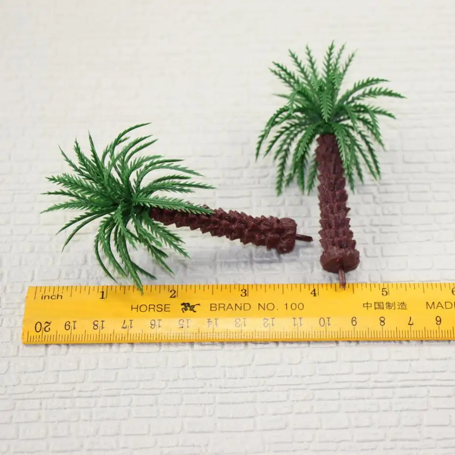 YS05 10pcs 5.4 inch Model Palm Trees Model Layout Train Scale 1/50 O HO NEW 