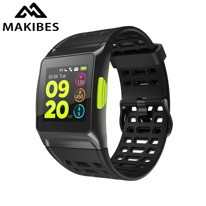Спортивные часы Makibes BR1 с gps, умные часы, Bluetooth Strava, цветной экран, многофункциональные спортивные наручные часы для мужчин и женщин, фитнес-часы, умные часы - Цвет: Color Black