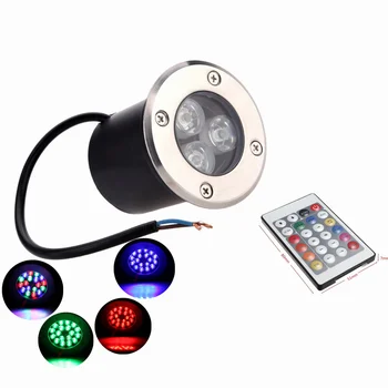 

9W Led RGB Underground Light Deck Lamp Outdoor IP67 Buried Recessed Floor Lights Warm/Cold White Red Blue Green