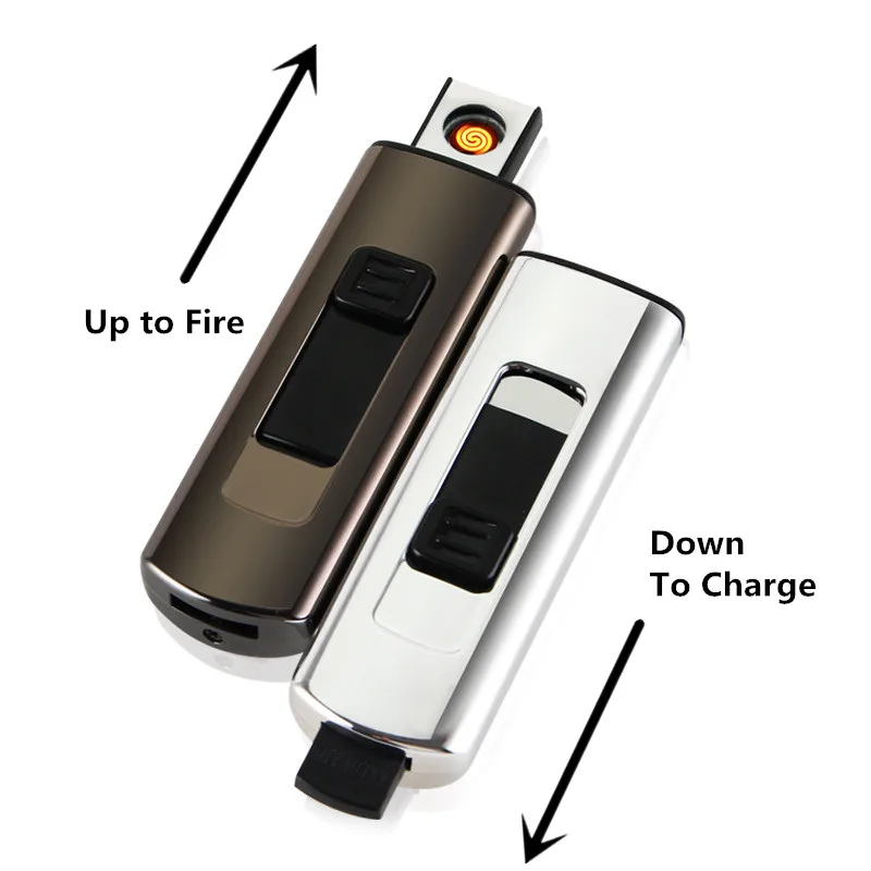 

Metal USB Electric Arc Lighter for Cigarette Smoking Tungsten Turbo Plasma Lighters Windproof Electronic Novelty Encendedor Gift