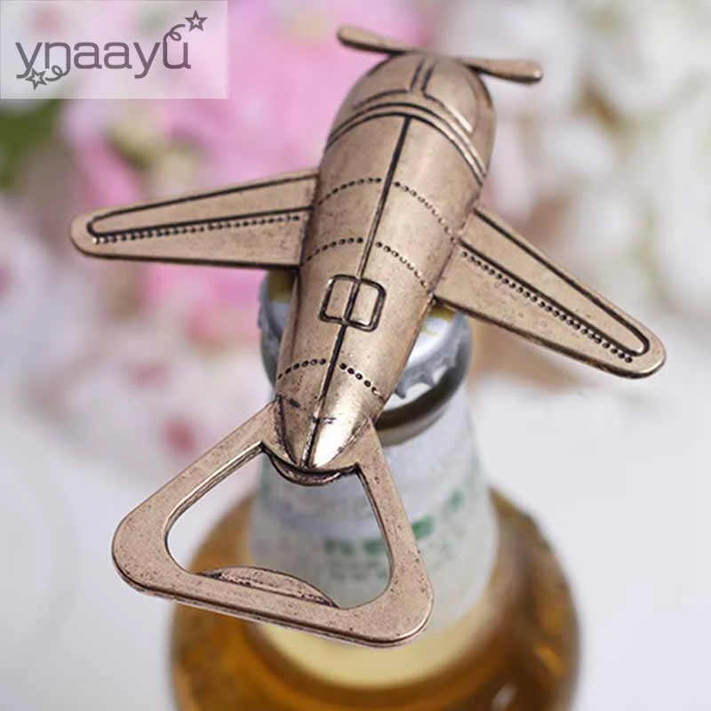 Ynaayu 5pcs/set Antique Plane Beer Bottle Opener Gold Color Airplane