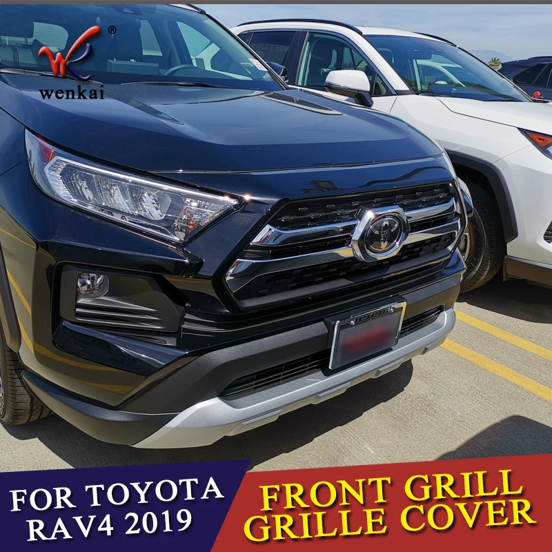 Автостайлинг Запчасти для Toyota Rav4 Rav 4 Adventure 2019 2020 ABS Хром Передняя Центральная