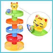 Rampas com Sino Brinquedo dos Desenhos Animados para Crianças Rctown Rotação Multi-colorido Esférico 5-camada 15 Cheap Brinquedos de encaixar