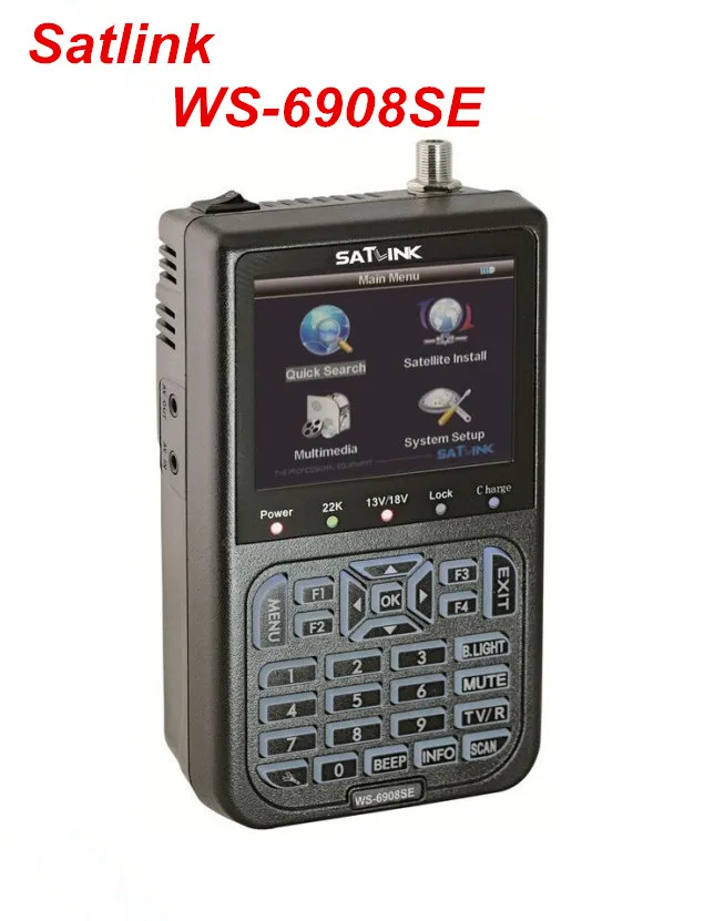 

Original Satlink WS-6908SE Digital Satellite Finder Support KB-LIGHT & BACKLIGHT Satellite Meter