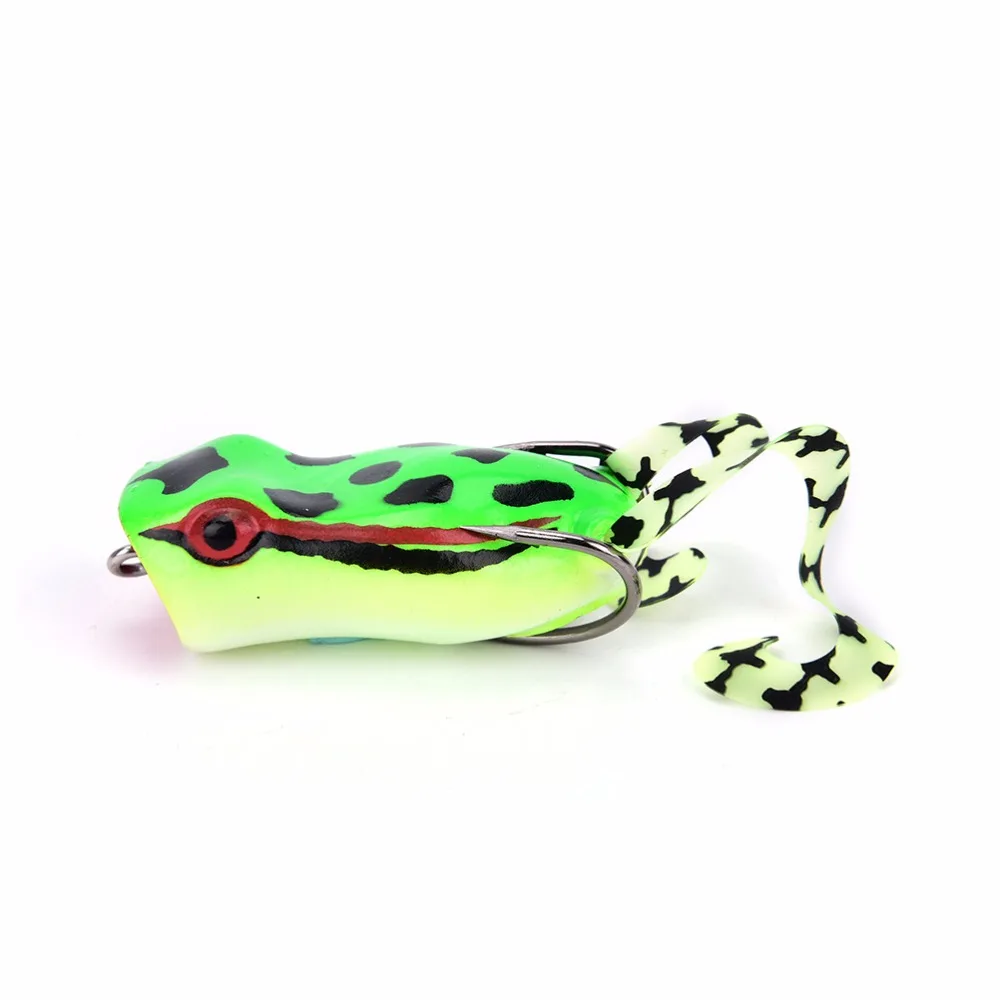 Newest Large Frog Topwater Fishing Lure Crankbait Hooks Bass Bait Snakehead Lure Simulation Frog Fishing Lure Soft Bass Bait