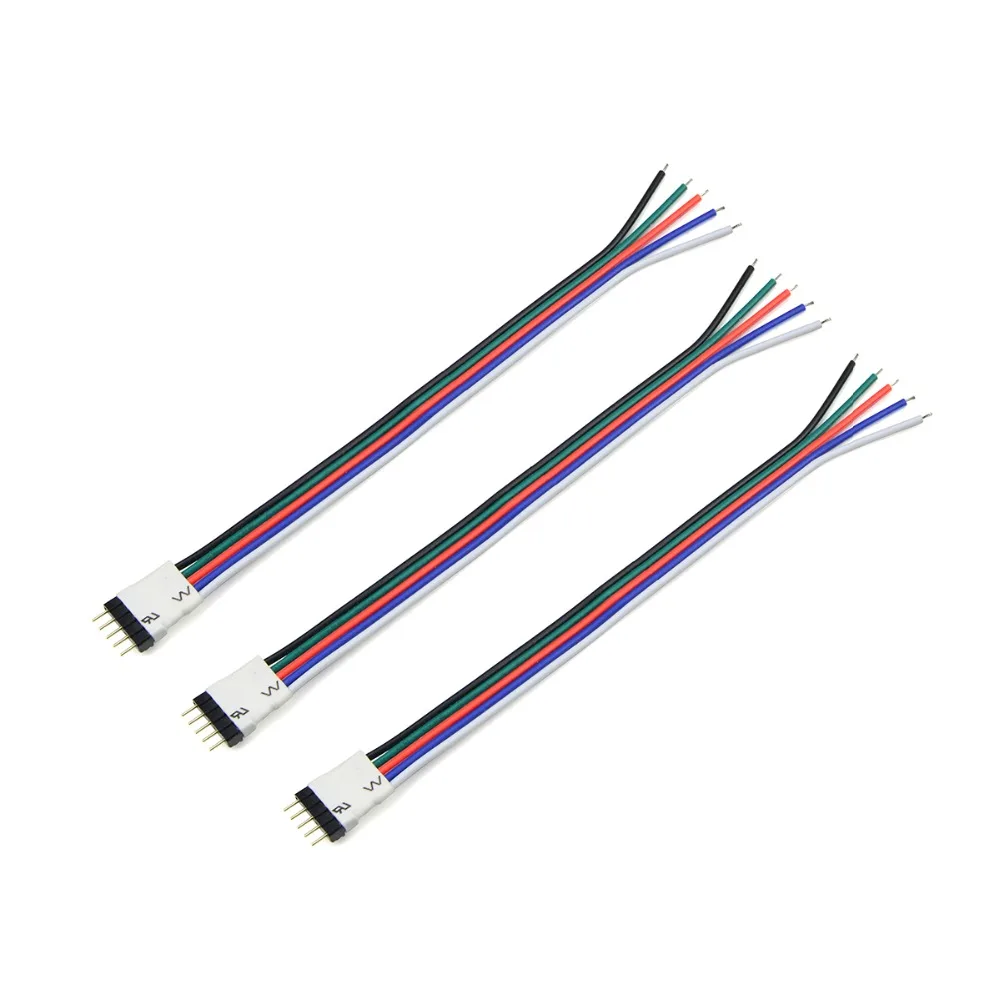 5Pcs/lot RGBW RGBWW LED Strip Connector Wire 5 Pin For LED Strip Tape